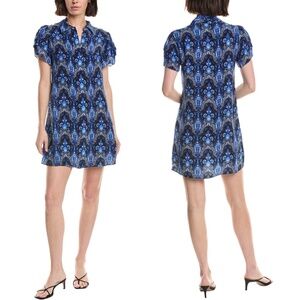 Alice + Olivia Jem Short Sleeve Shirtdress in Urban Medallion